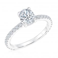 Forevermark 1 5/8ctw Oval Diamond White Gold Engagement Ring | Black Label Collection