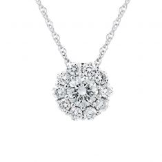 Forevermark 3/8ctw Diamond Halo White Gold Pendant Necklace | The ...