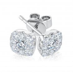 Forevermark 3/4ctw Diamond Eternal Halo White Gold Earrings