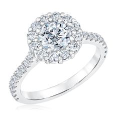 Forevermark 1 3/4ctw Diamond Flower White Gold Engagement Ring