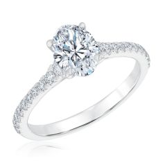 Forevermark 1 1/3ctw Oval Diamond White Gold Engagement Ring
