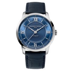 Frederique Constant Classics Premiere Blue Dial Blue Leather Strap Watch 38.5mm - FC-301N3B6