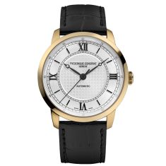 Frederique Constant Classics Premiere Silver Dial Black Leather Strap Watch 38.5mm - FC-301S3B5