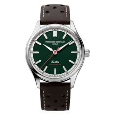 Frederique Constant Classics Vintage Rally Healey Green Dial Brown Leather Strap 40mm - FC-301HGRS5B6
