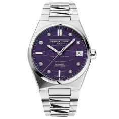 Frederique Constant Highlife Diamond Accent Purple Dial Stainless Steel Bracelet Watch 34mm - FC-303PD2NH6B