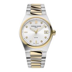 Frederique Constant Highlife Quartz Diamond Accent Silver Dial Two-Tone Stainless Steel Bracelet Watch 31mm - FC-240VD2NH3B