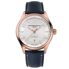 Frederique Constant Runabout Automatic Silver-Tone Dial Blue Leather Strap Watch 42mm - FC-303RMS5B4