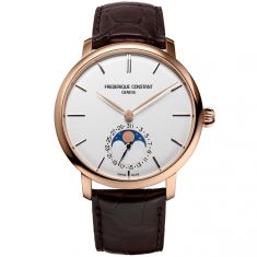 Frederique Constant Slimline Moonphase Manufacture Brown Leather Strap Watch | 42mm | FC-705V4S4
