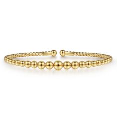 Gabriel & Co. Yellow Gold Bujukan Open Bangle Bracelet