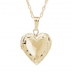 Gold Filled Embossed Heart Locket