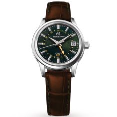 Grand Seiko Elegance Toge Green Dial Brown Leather Strap Special Edition Watch 39.5mm - SBGM241