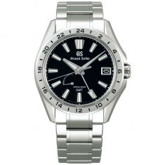 Grand Seiko Evolution 9 GMT Black Dial Titanium Watch | SBGE283