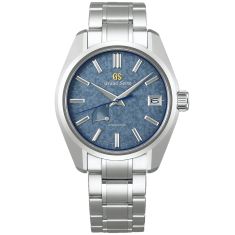 Grand Seiko Heritage Blue Dial Kirazuri Limited Edition Stainless Steel Watch 40mm SBGA507 REEDS Jewelers