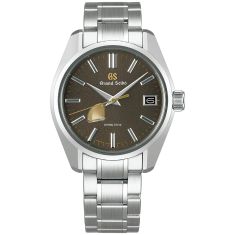 Men s Grand Seiko Heritage Watch Matte Black Dial Stainless Steel SBGA203 REEDS Jewelers