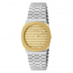 Gucci 25H Brass Dial and Stainless Steel Bracelet Watch | 30mm | YA163502