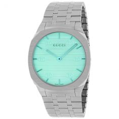 Gucci 25H Ocean Blue Glass Stainless Steel Watch | 38mm | YA163409
