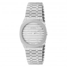 Gucci 25H Silver Dial and Stainless Steel Bracelet Watch | 30mm | YA163501