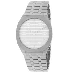 image of Gucci 25H Stainless Steel 34mm Watch YA163402 with sku:20166781