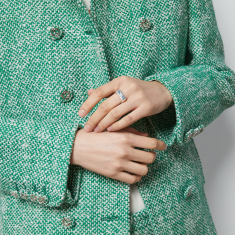 Gucci Tag Interlocking G Signet Sterling Silver Ring 7.5mm