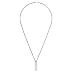 Gucci Diagonal Interlocking G Sterling Silver Pendant Necklace