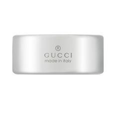 Gucci Tag Interlocking G Wide Sterling Silver Ring 9mm