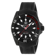 Gucci Dive Automatic Black Dial Rubber Strap Watch 40mm - YA136361