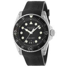Gucci Dive Black Rubber Strap Watch | 45mm | YA136204B