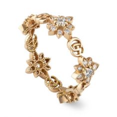 Gucci Flora 1/2ctw Diamond Rose Gold Ring