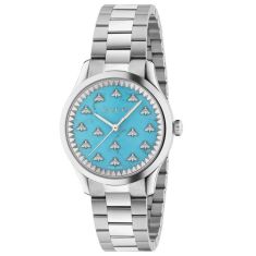 Gucci G-Timeless Multi Bee Turquoise Stone Dial Stainless Steel Watch | 32mm | YA1265044
