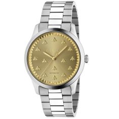 Gucci G-Timeless Multi Bee Yellow Sun Brushed Dial Stainless Steel Watch | 42mm | YA126378