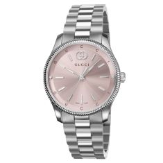 Gucci G-Timeless Pink Diamond Dial Stainless Steel Watch 29mm - YA1265061