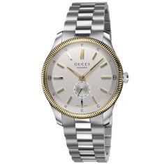 Gucci G-Timeless Silver-Tone Dial Two-Tone Stainless Steel Watch 40mm - YA126390