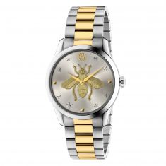 Gucci G-Timeless Two-Tone Stainless Steel with Bee Motif Watch YA1264131