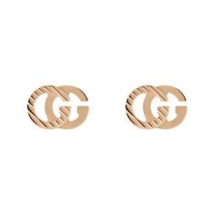 Gucci GG Running Rose Gold Stud Earrings
