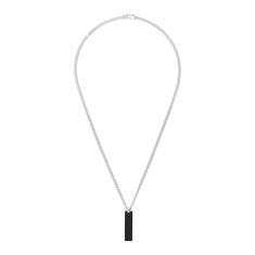 Gucci GG Tag Sterling Silver Pendant Necklace