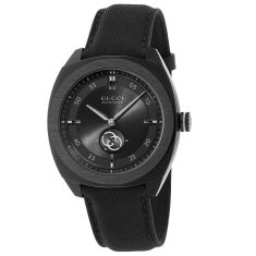 Gucci Interlocking G Black Dial Black Rubber Strap Watch 41mm - YA142330