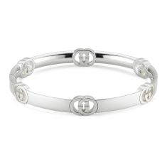 Gucci Interlocking G Sterling Silver Cuff Bracelet