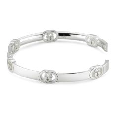 Gucci Interlocking G Sterling Silver Cuff Bracelet