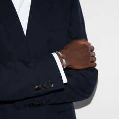 Gucci Interlocking G Sterling Silver Cuff Bracelet