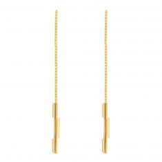 Gucci Link To Love Long Pendant Earrings in Yellow Gold