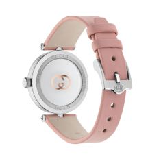 Gucci Model 2000 Silver Dial Pink Leather Watch Strap 30mm - YA167506