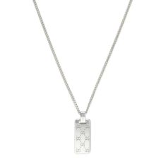 Gucci Signature Sterling Silver Necklace with GG Tag