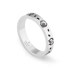 Gucci Sterling Silver GucciGhost Ring, 4mm