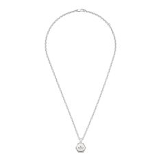 Gucci Trademark Sterling Silver Pendant Necklace