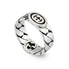 Gucci Wide Ring with Interlocking G