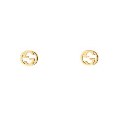 Gucci Yellow Gold Interlocking G Earrings