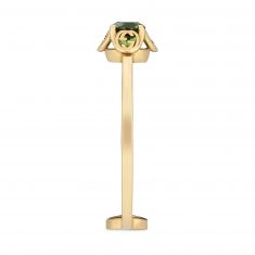 Gucci Yellow Gold Interlocking G Ring with Tourmaline