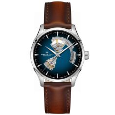 Hamilton Jazzmaster Open Heart Auto Blue Dial and Brown Leather Strap Watch | 40mm | H32675540