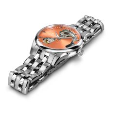 Hamilton Jazzmaster Open Heart Lady Auto Apricot Dial Stainless Steel Bracelet Watch 36mm - H32215100