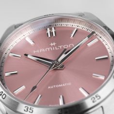 Hamilton Jazzmaster Performer Auto Pink Dial Stainless Steel Bracelet Watch 34mm - H36105171